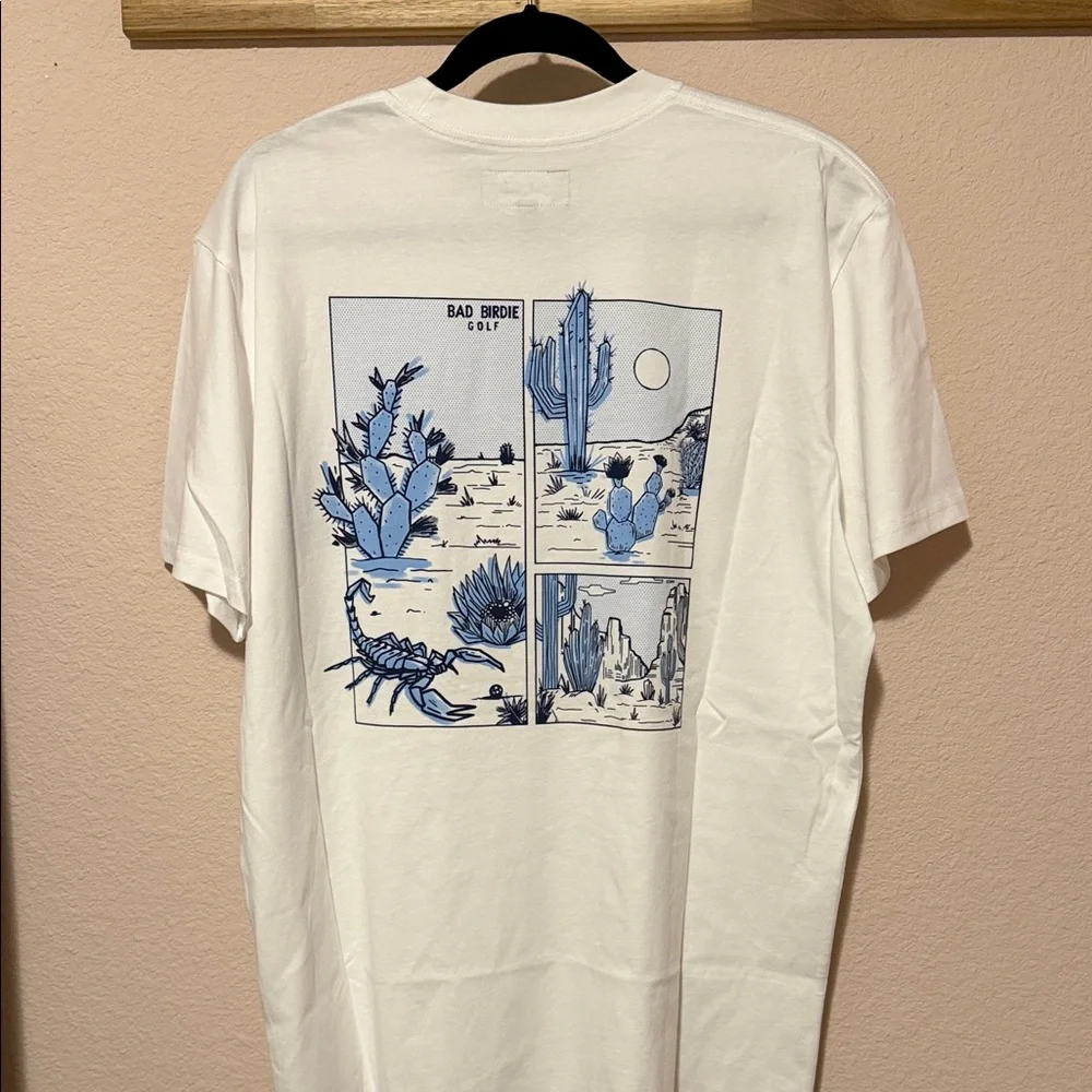 Bad Birdie White Tee with Blue Scorpion Graphic - Picture 4 of 4